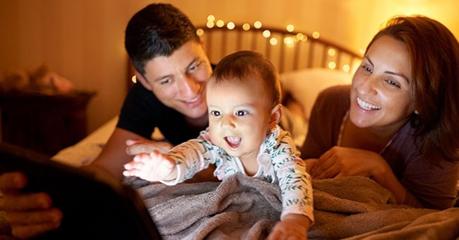 family-watching-tablet